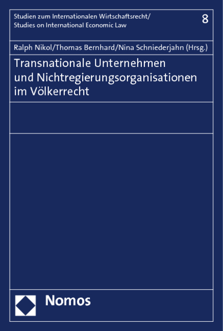 Transnationale Unternehmen und Nichtregierungsorganisationen im V&ouml;lkerrecht - 