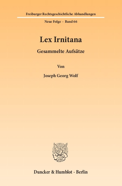 Lex Irnitana. - Joseph Georg Wolf