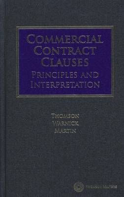 Commercial Contract Clauses - Joshua Thomson, Kenneth Martin, Leigh Warnick