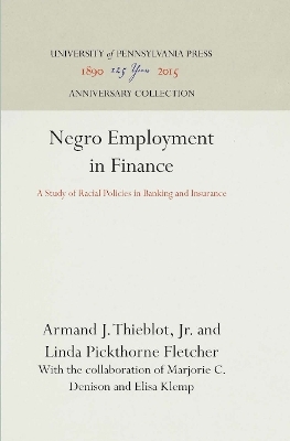 Negro Employment in Finance