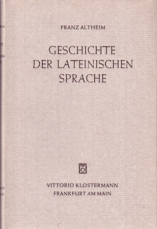 Geschichte der Lateinischen Sprache