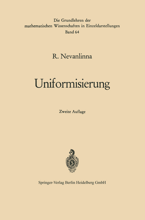 Uniformisierung - Rolf Nevanlinna
