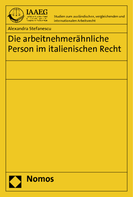 Die arbeitnehmer&auml;hnliche Person im italienischen Recht - Alexandra Stefanescu