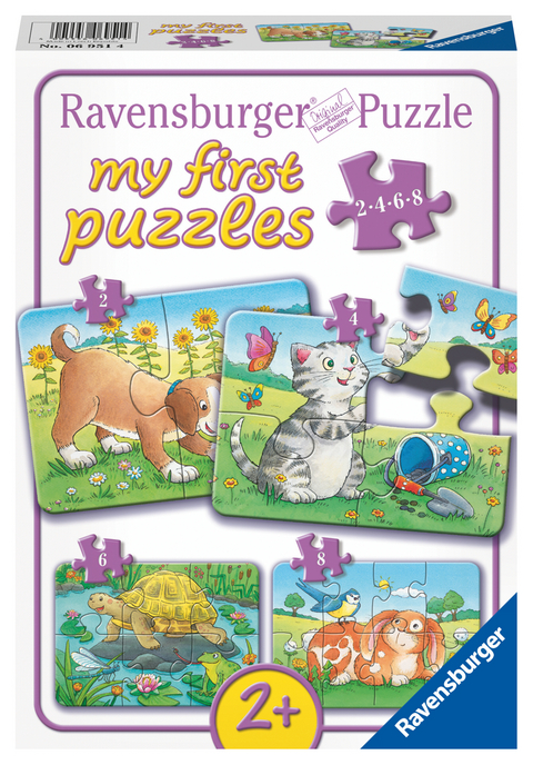 Ravensburger Kinderpuzzle - 06951 Niedliche Haustiere - my first puzzle mit 2,4,6,8 Teilen - Puzzle f&uuml;r Kinder ab 2 Jahren