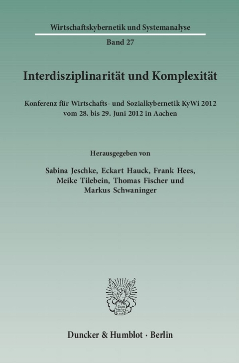 Interdisziplinarit&auml;t und Komplexit&auml;t. - 