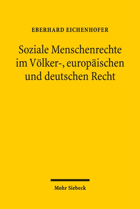Soziale Menschenrechte im V&ouml;lker-, europ&auml;ischen und deutschen Recht - Eberhard Eichenhofer