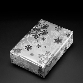Geschenkpapier Gstaad silber gN (Rolle 30 cm)