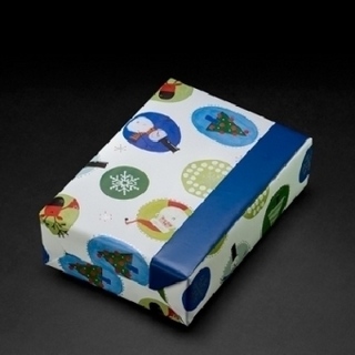 Geschenkpapier Sonthofen/VT blau mg (Rolle 30 cm)