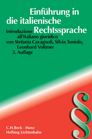 Rechtssprache des Auslands / Einführung in die italienische Rechtssprache