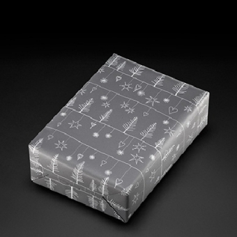 Geschenkpapier Avvento anthrazit (Rolle 30 cm)