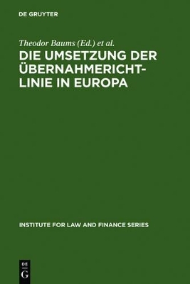 Die Umsetzung der &Uuml;bernahmerichtlinie in Europa - 