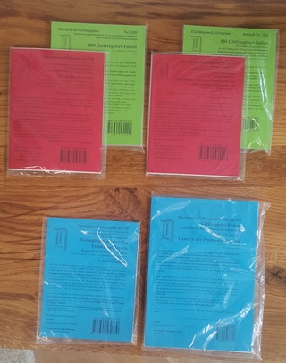 Paket SCHÖNFELDER / SARTORIUS / ZIEGLER Griffregister + Folien zum Einheften und Unterteilen der Beck'schen Gesetzessammlungen