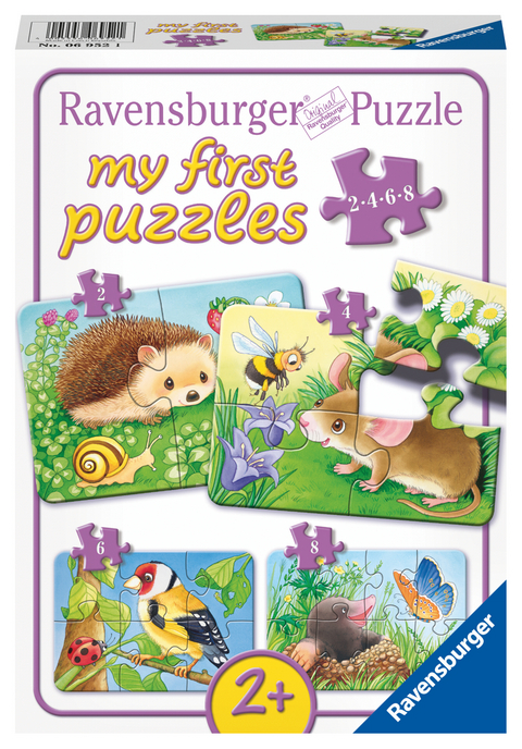 Ravensburger Kinderpuzzle - 06952 S&uuml;&szlig;e Gartenbewohner - my first puzzle mit 2,4,6,8 Teilen - Puzzle f&uuml;r Kinder ab 2 Jahren