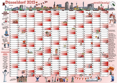 HANSEL Cartoons Jahresplaner D&uuml;sseldorf 2013 - Hans Lehmann