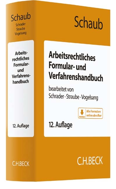 Arbeitsrechtliches Formular- und Verfahrenshandbuch - 