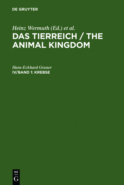 Das Tierreich / The Animal Kingdom / Krebse - Hans-Eckhard Gruner
