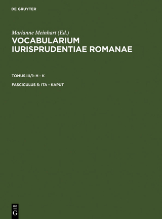 Vocabularium iurisprudentiae Romanae. H - K / ita - kaput