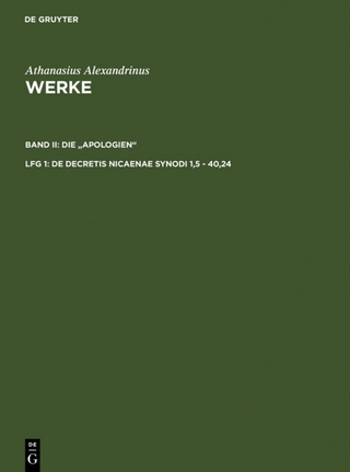 Athanasius Alexandrinus: Werke. Die 