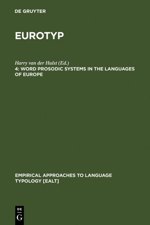 Eurotyp / Word Prosodic Systems in the Languages of Europe - 