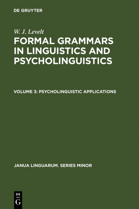 Psycholinguistic Applications - W. J. Levelt