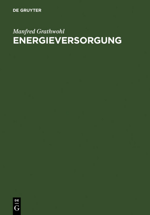 Energieversorgung - Manfred Grathwohl