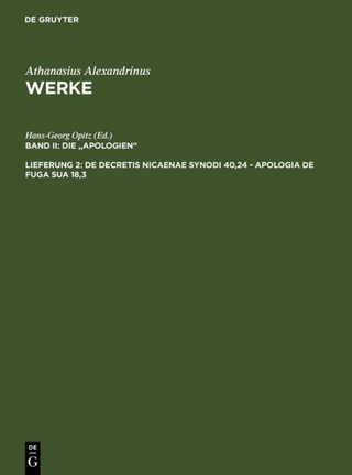 Athanasius Alexandrinus: Werke. Die 
