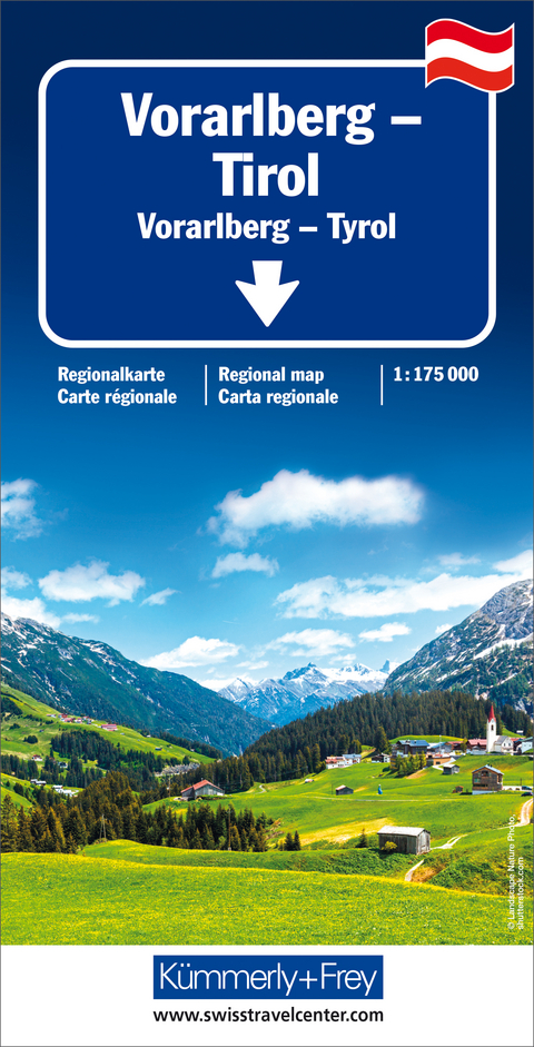 Vorarlberg - Tirol - S&uuml;dtirol Regionalkarte