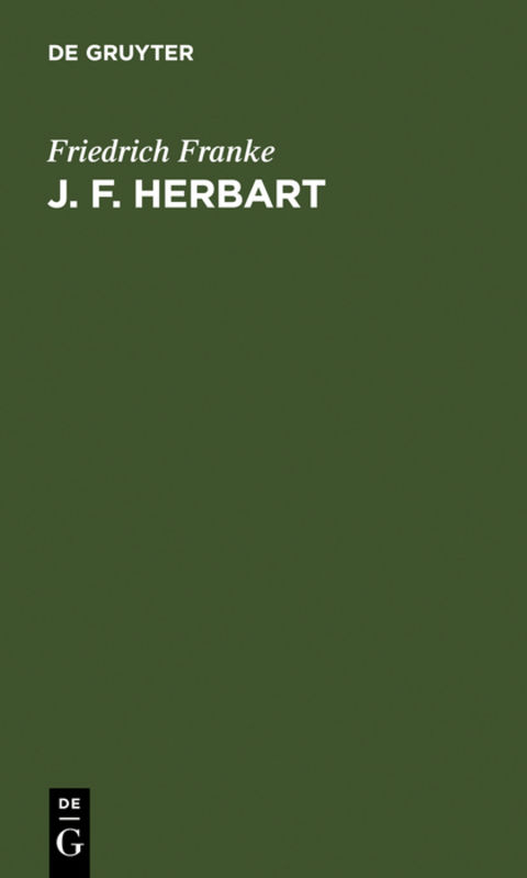 J. F. Herbart - Friedrich Franke