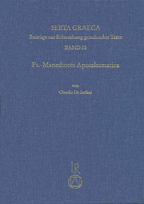 Ps.-Manethonis Apotelesmatica - Claudio De Stefani