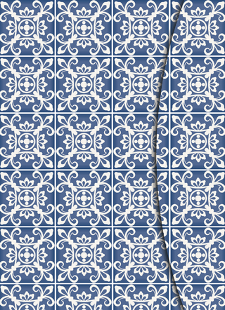 Magneto Blank Book AZULEJOS large
