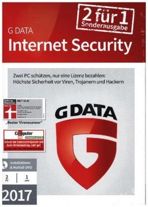 G Data InternetSecurity 2017 2 PC Sonderausgabe, 1 CD-ROM