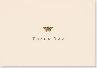Thank You Notes Gold Butterfly - 