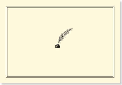 Note Card Quill Pen & Ink - 