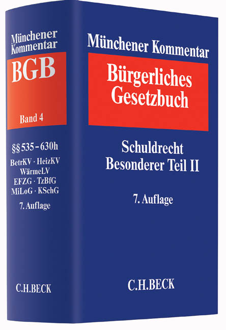 M&uuml;nchener Kommentar zum B&uuml;rgerlichen Gesetzbuch  Bd. 4: Schuldrecht - Besonderer Teil II - 