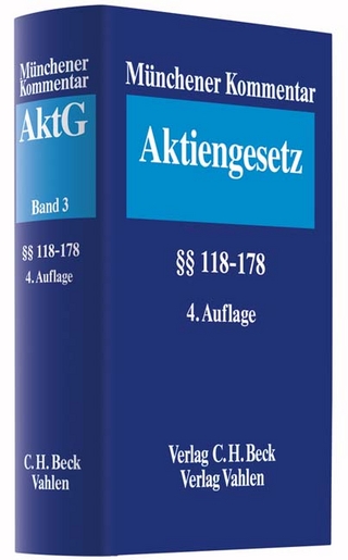 Münchener Kommentar zum Aktiengesetz Band 3