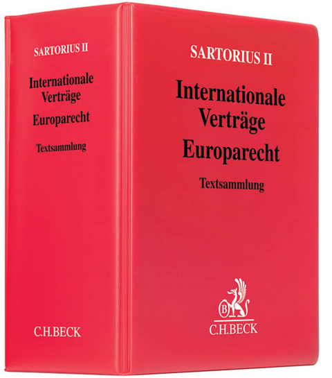 Sartorius II: Internationale Vertr&auml;ge, Europarecht - Carl Sartorius