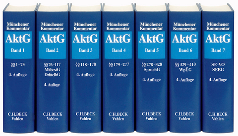 M&uuml;nchener Kommentar zum Aktiengesetz  Gesamtwerk - 