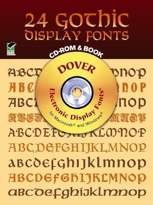 24 Gothic Display Fonts - CD-Rom and Book -  Dover publications