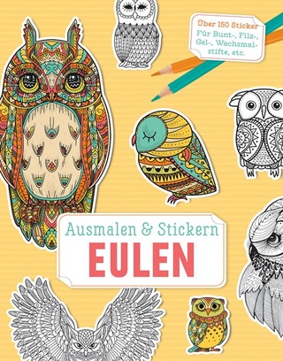 Ausmalen & Stickern: Eulen