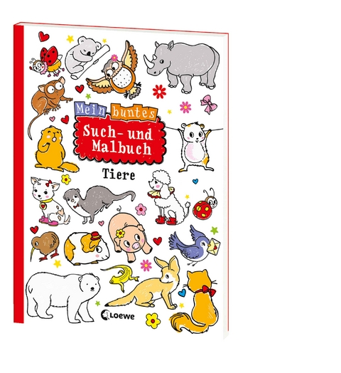 Mein buntes Such- und Malbuch: Tiere