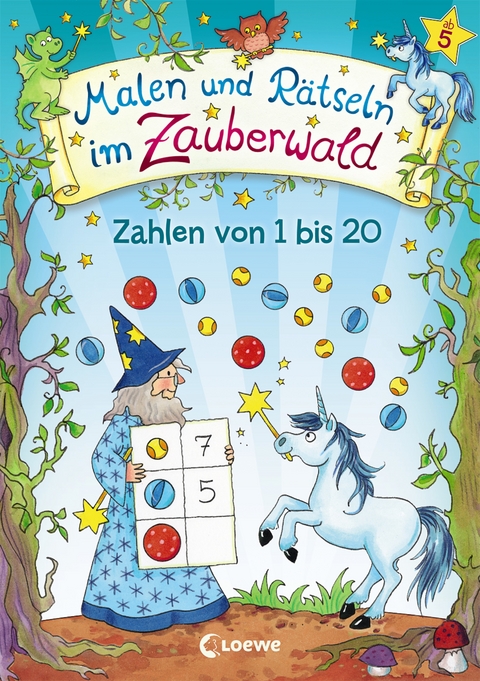 Malen und R&auml;tseln im Zauberwald - Zahlen von 1 bis 20