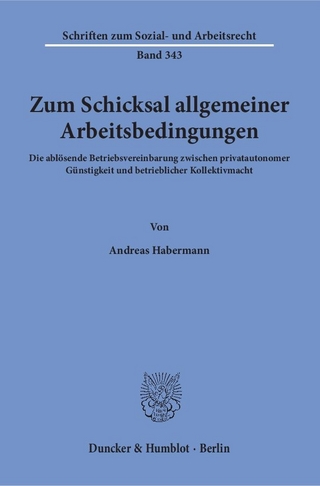 Zum Schicksal allgemeiner Arbeitsbedingungen.