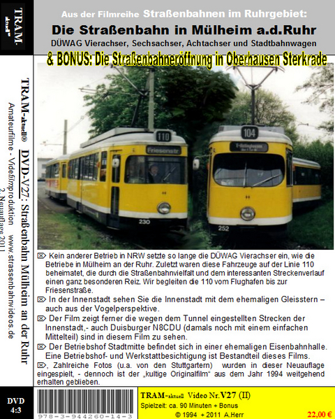 Erinnerungen an die Straßenbahn in Mülheim a.d. Ruhr 1993/94 - Andreas Herr