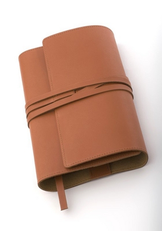 MILANO Buchhülle Leder M cognac