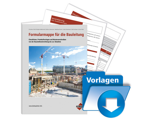 Formularmappe f&uuml;r die Bauleitung