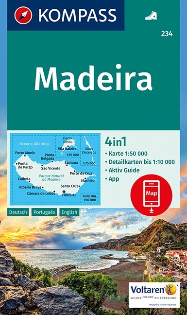KOMPASS Wanderkarte Madeira - 