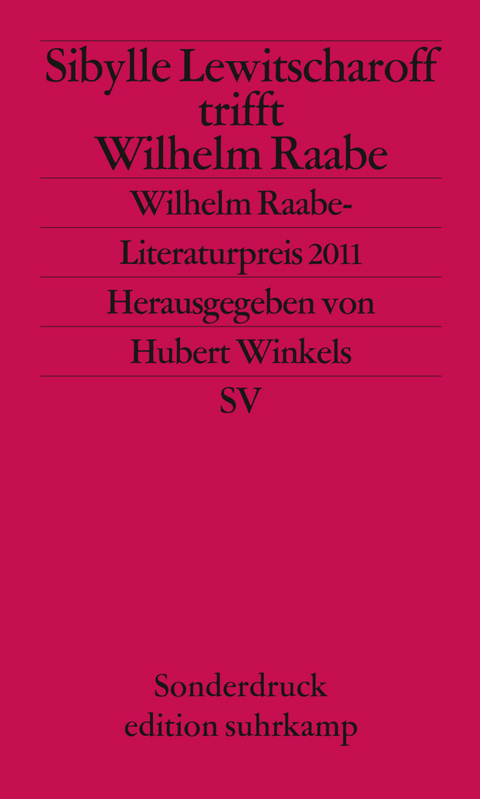 Sibylle Lewitscharoff trifft Wilhelm Raabe - Sibylle Lewitscharoff