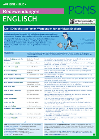 PONS Redewendungen auf einen Blick Englisch