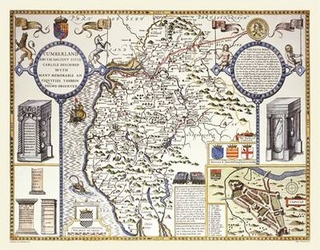 John Speeds Map of Cumberland 1611