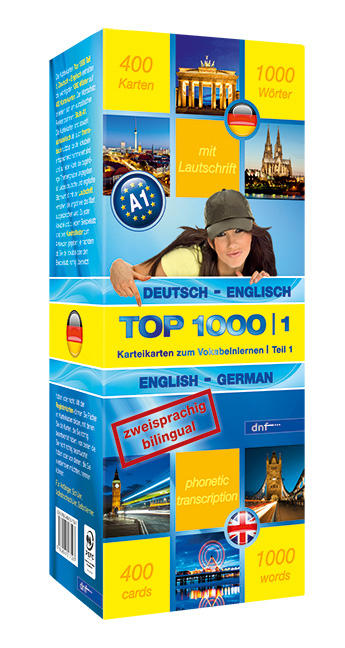 Karteikarten Top 1000 Englisch (A1)